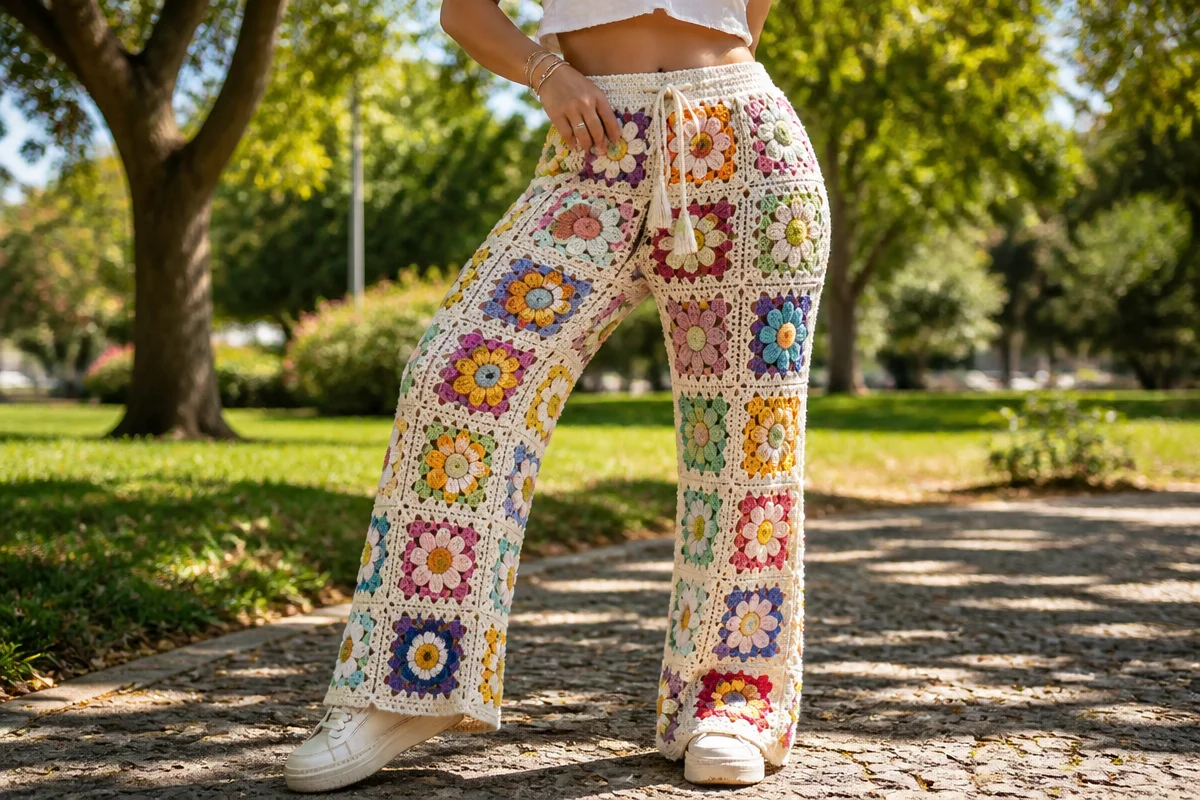 Stylish Crochet Granny Square Pants Pattern for Cozy Comfort