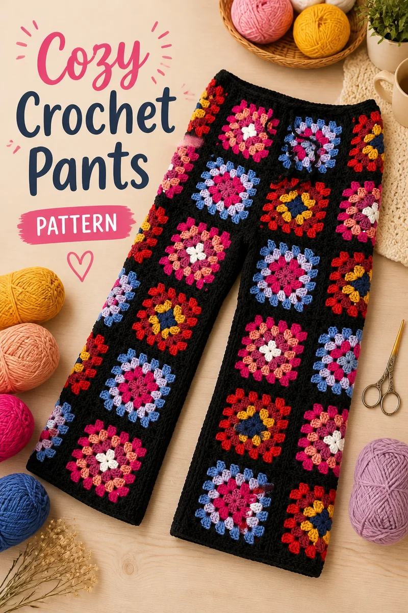Stylish Crochet Granny Square Pants Pattern for Cozy Comfort