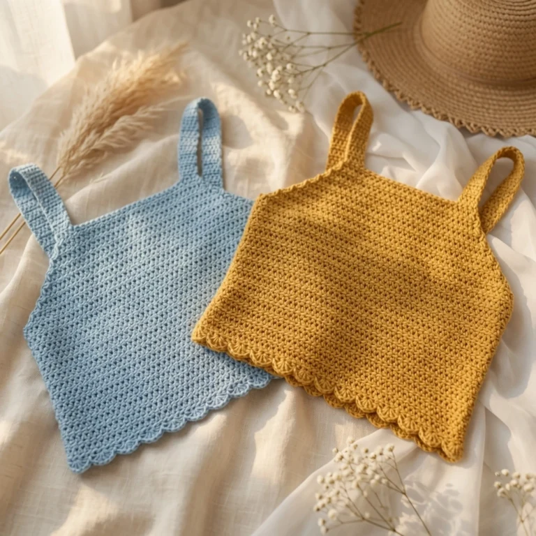 Easy Crochet Summer Scallop Tank Top – FREE Pattern