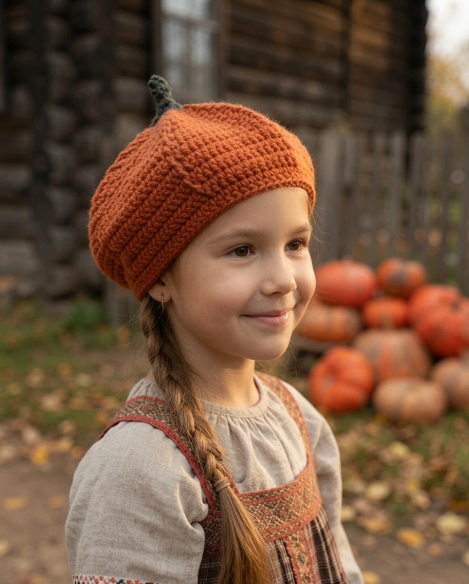Easy Crochet Pumpkin Beret Hat | Beginner Friendly Pattern

