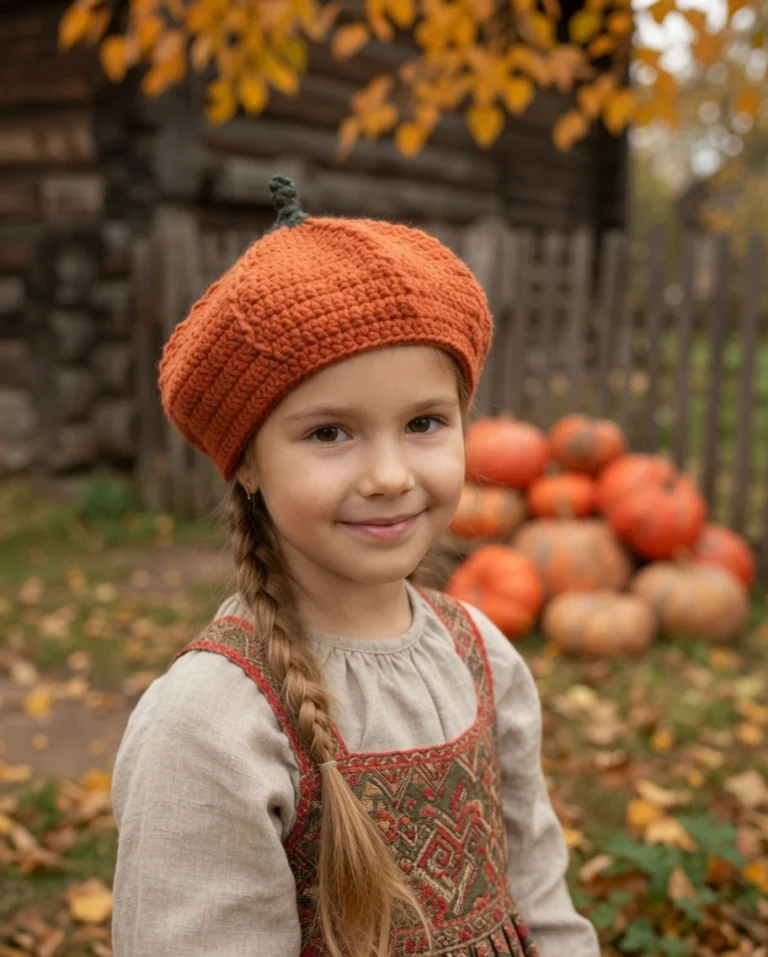 Easy Crochet Pumpkin Beret Hat | Beginner Friendly Pattern
