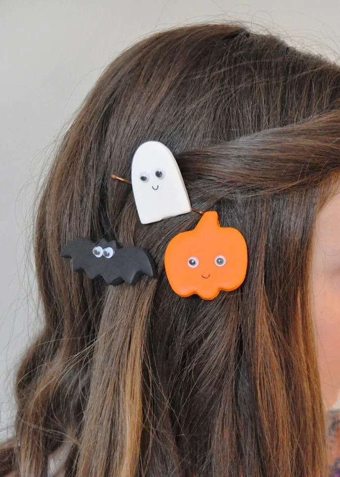 Colorful Halloween clay shapes for creative festive crafting.