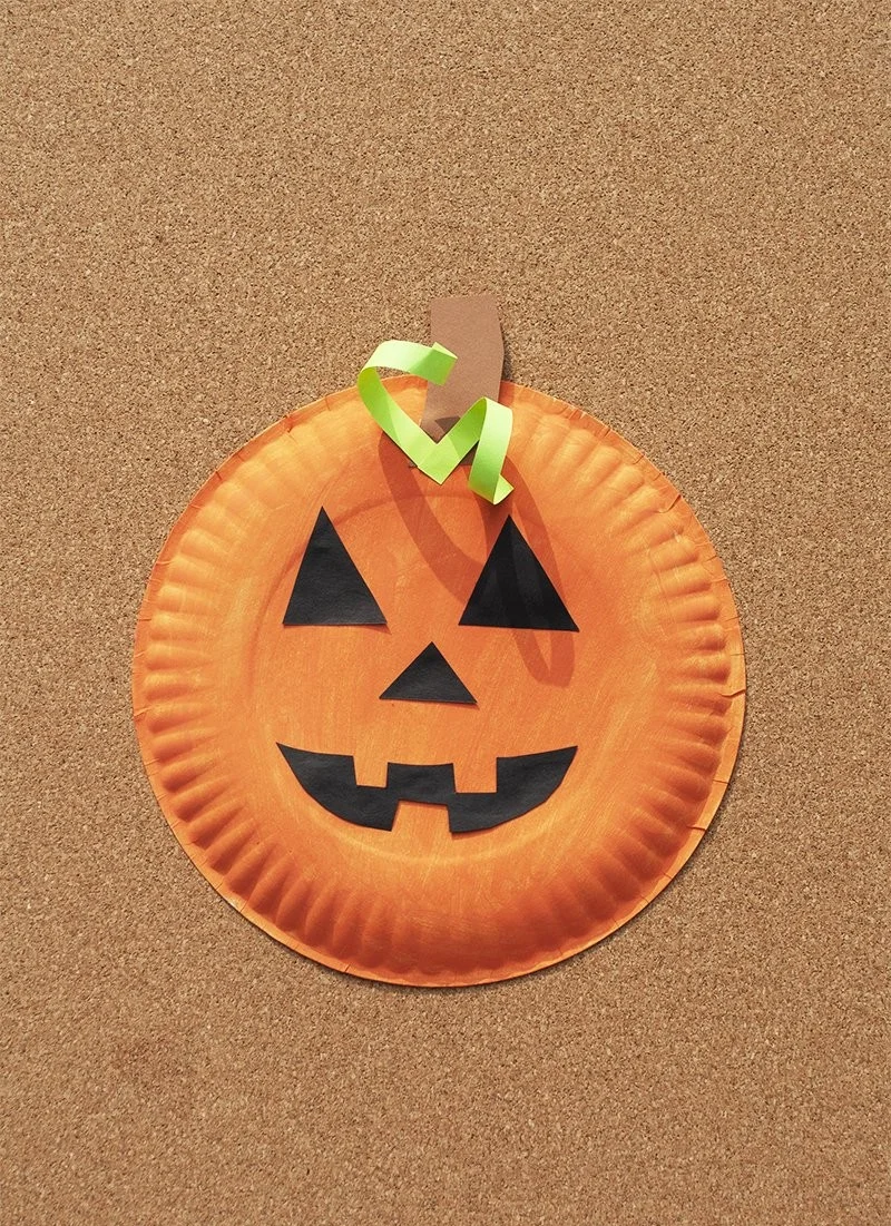 Fun Paper Plate Pumpkin Craft for kids